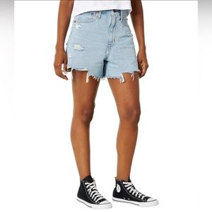 Madewell Mom Jean Distressed Shorts